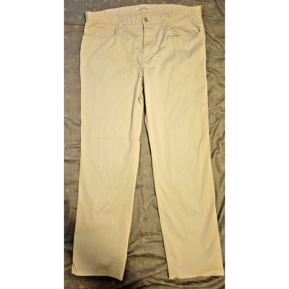 Calvin Klein Pants Mens 36x30 Beige Slim Fit Five Pocket Stretch Chino Casual